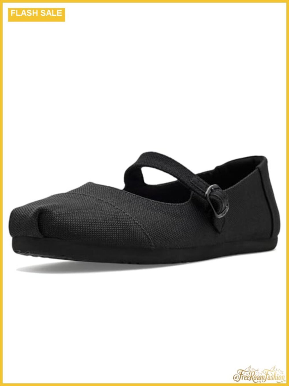 TOMS Alpargata Mary Jane Flat Round Toe Adjustable Buckle Comfort Shoe